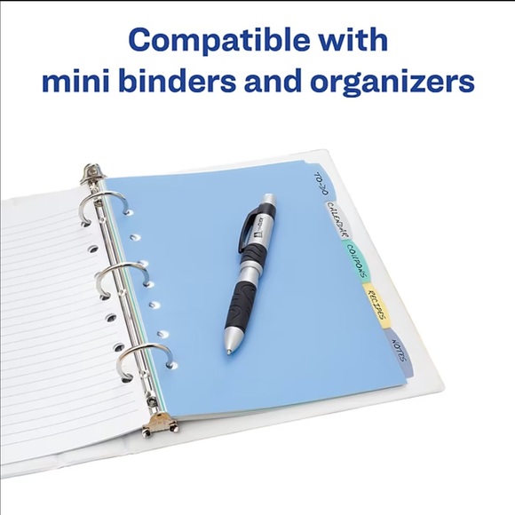 Avery Mini Divider and Business Card Sheet Protectors Mini Binder Planner - Picture 5 of 8